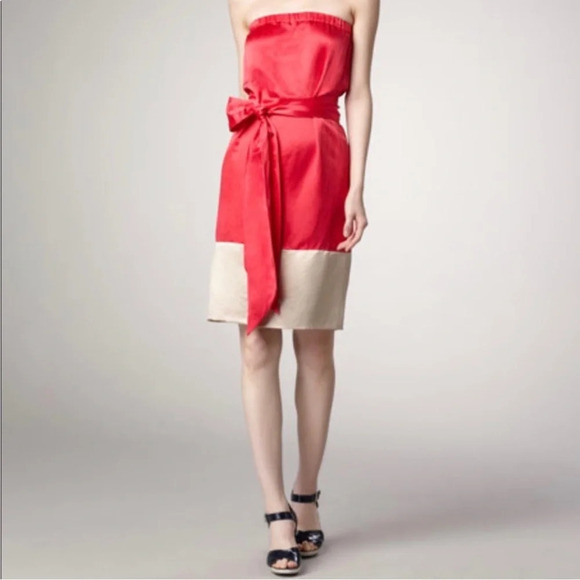 Marc Jacobs tube dress fucshia designer wedding silk linen blend size small - Picture 1 of 11